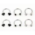 Multi-Pack Heart Prong Horseshoe Rings 6 Pack - 16 Gauge at Spencer's
