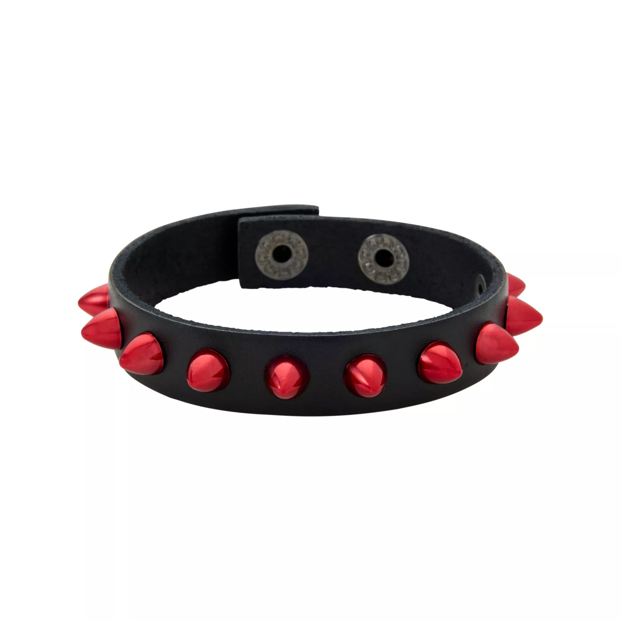 Blue and Red Spiked Cuff Bracelets