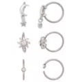 Multi-Pack CZ Sun and Moon Titanium Hoop Nose Rings 6 Pack - 20 Gauge at Spencer's