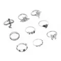 Multi-Pack Moth Butterfly Snake Assorted Rings - 9 Pack at Spencer's