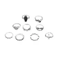Multi-Pack Cross Dice Coffin Assorted Rings - 9 Pack at Spencer's