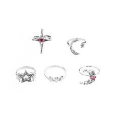 Multi-Pack Stardust Sky Mixed Rings - 5 Pack at Spencer's