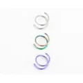 Multi-Pack Rainbow Spiral Double Hoop Nose Rings 3 Pack - 20 Gauge at Spencer's