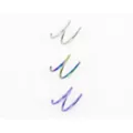 Multi-Pack Rainbow Spiral Double Hoop Nose Rings 3 Pack - 20 Gauge at Spencer's