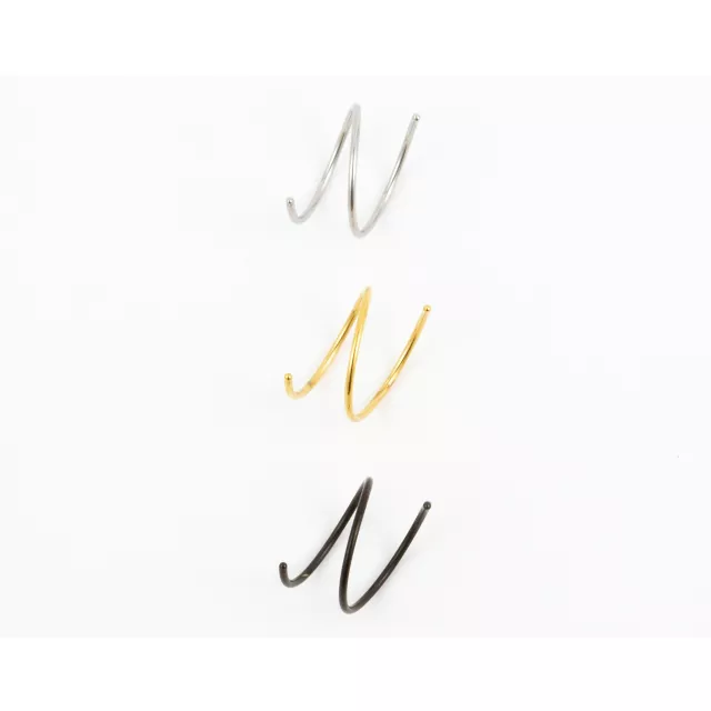 Multi-Pack Black Silver- and Gold-Tone Spiral Double Hoop Nose Rings 3 Pack - 22 Gauge at Spencer's