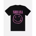 Nirvana Smiley Face Logo T Shirt at Spencer's