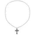 Gothic Cross Pendant Silver-Tone Necklace at Spencer's