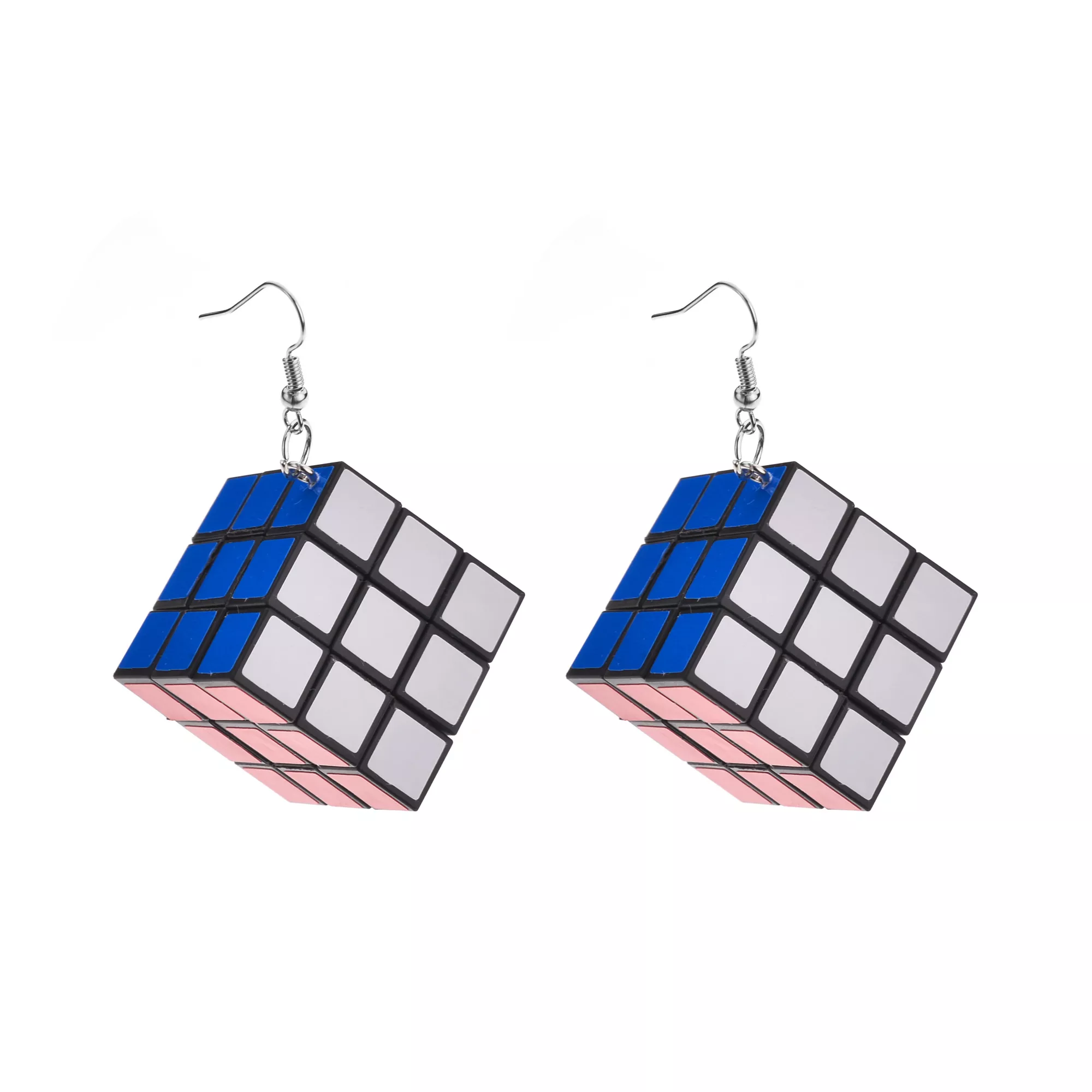 Rubix Cube Dangle Earrings
