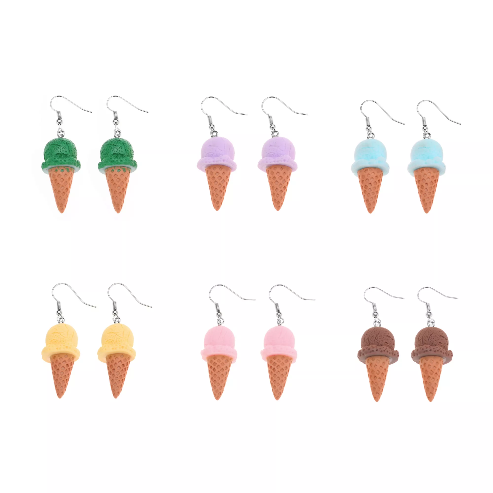 Multi-Pack Ice Cream Cone Dangle Earrings - 6 Pair at Spencer's