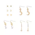 Multi-Pack Celestial Gold-Tone Mixed Earrings - 6 Pair at Spencer's