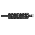 Skull Studded Faux Leather Cuff Bracelet at Spencer's