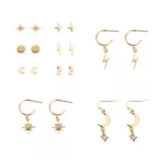 Multi-Pack Celestial Icon Mixed Earrings - 9 Pair at Spencer's