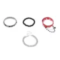 Multi-Pack Mixed Chain and Star Charm Bracelets - 4 Pack at Spencer's