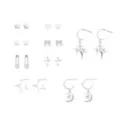 Multi-Pack Celestial Silver-Tone Mixed Earrings - 9 Pair at Spencer's