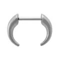 XL Silver-Tone Titanium Fake Pincher Septum Ring - 16 Gauge at Spencer's