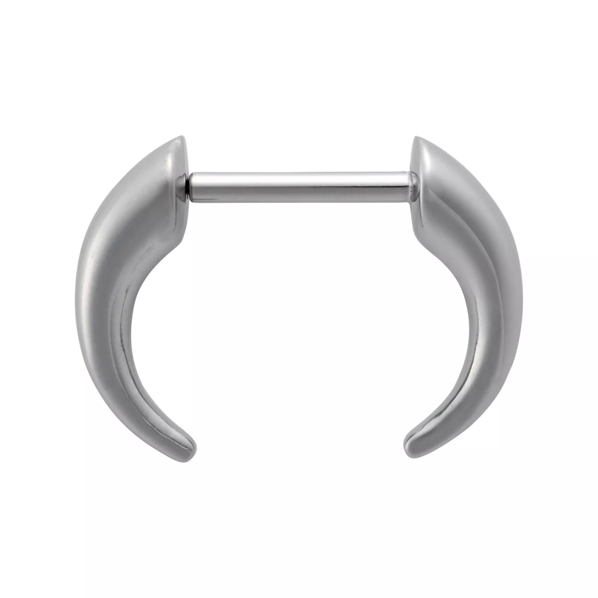 XL Silver-Tone Titanium Fake Pincher Septum Ring - 16 Gauge at Spencer's