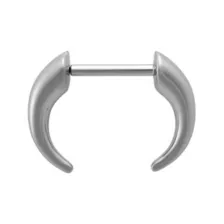 XL Silver-Tone Titanium Fake Pincher Septum Ring - 16 Gauge at Spencer's