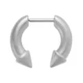 Large Spike Silver-Tone Titanium Horseshoe Septum Ring - 16 Gauge at Spencer's