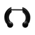 Black Large Titanium Horseshoe Septum Ring - 16 Gauge at Spencer's