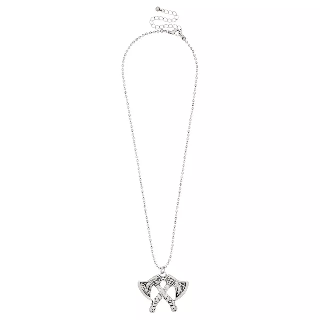 Double Axe Silver-Tone Necklace at Spencer's