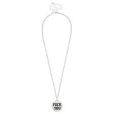 Silvertone Fuck You Pendant Necklace at Spencer's