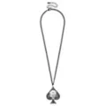 Skull Spade Black and Silver-Tone Necklace at Spencer's