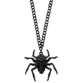 Black Skull Spider Pendant Necklace at Spencer's
