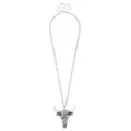 Silvertone Longhorn Skull Pendant Necklace at Spencer's