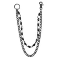 2-Row Skull Charm Curb Wallet Chain at Spencer's