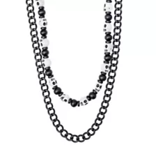 2-Row Skull Charm Curb Wallet Chain at Spencer's
