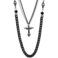 2-Row Cross and Skull Charm Wallet Chain at Spencer's