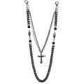 2-Row Cross and Skull Charm Wallet Chain at Spencer's