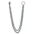 2-Row Hematite and Silver-Tone Wallet Chain at Spencer's