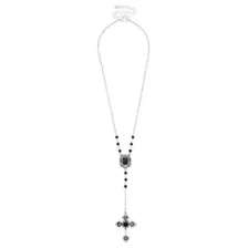 Black Gothic Cross Rosary Chain at Spencer's
