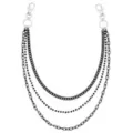3-Row Black Variety Wallet Chain at Spencer's