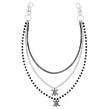 Skull and Crossbones Layered Wallet Chain at Spencer's