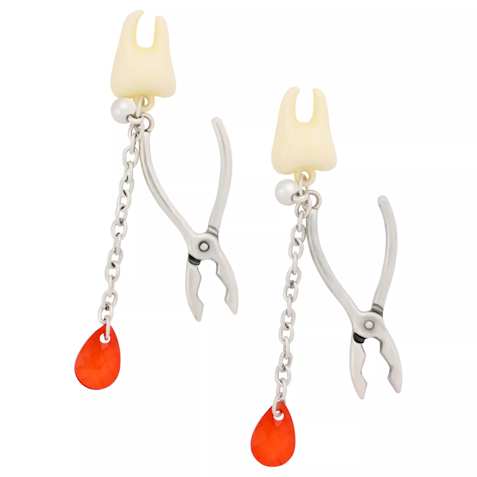 Bloody Dentist Dangle Stud Earrings