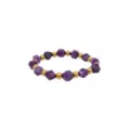 Purple & Gold Beaded Stretch Bracelet at Spencer's