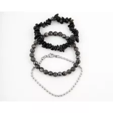 Multi-Pack Onyx Stone Beaded Bracelets - 3 Pack at Spencer's