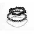 Multi-Pack Onyx Stone Beaded Bracelets - 3 Pack at Spencer's
