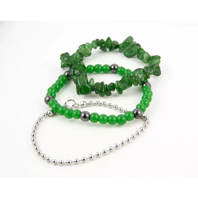 Multi-Pack Aventurine Stone Beaded Bracelets - 3 Pack at Spencer's