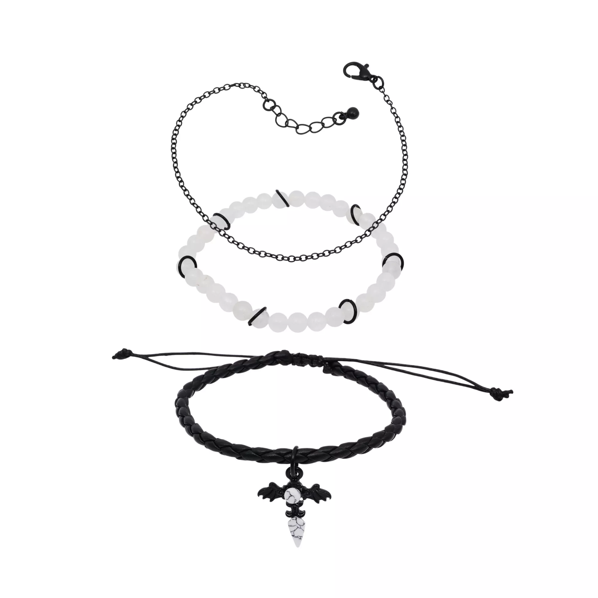 Multi-Pack Howlite Cross Bracelets - 3 Pack