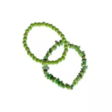 Multi-Pack Green Peridot Stone Beaded Bracelets - 2 Pack at Spencer's