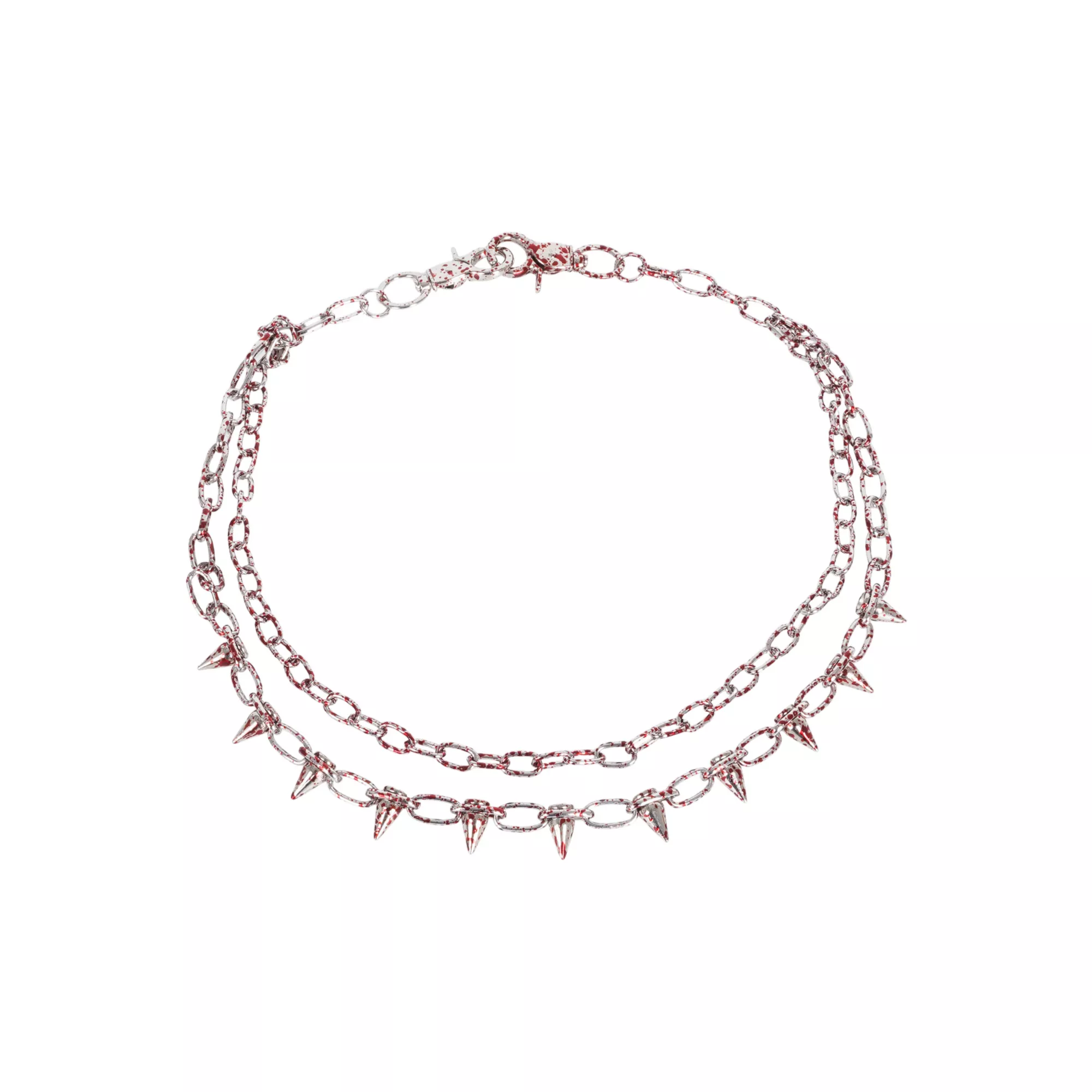 2-Row Blood Splatter Charm Wallet Chain
