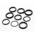Multi-Pack Black Molded Rings - 9 Pack at Spencer's