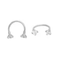 Multi-Pack CZ Prong Silver-Plated ASTM F-136 Titanium Horseshoe Rings 2 Pack - 20 Gauge at Spencer's