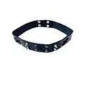 Cross Cord and Spiked Faux Leather Choker Necklace at Spencer's