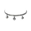 Dice Silver-Tone Chain Choker Necklace at Spencer's