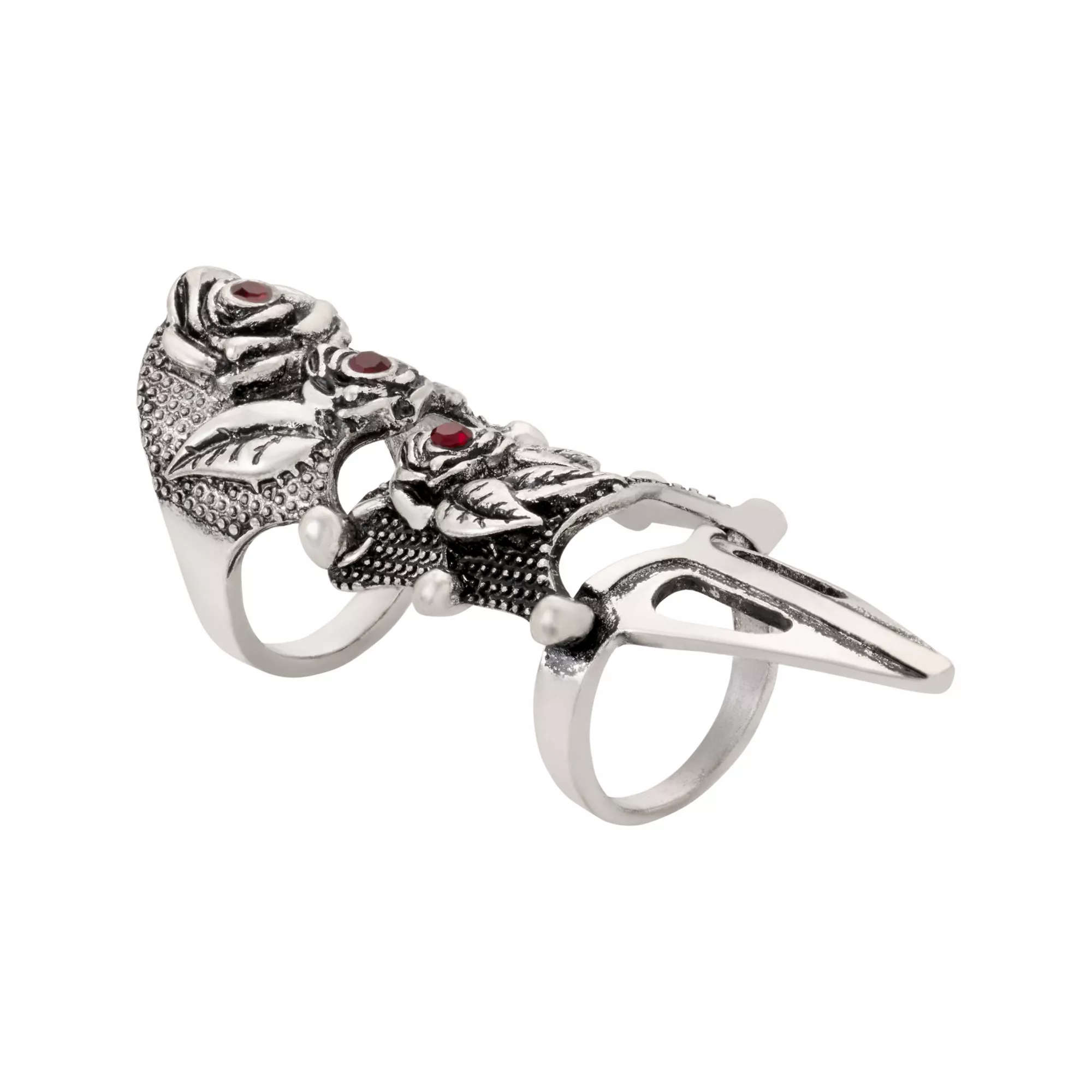 Gothic Red Rose Finger Armor