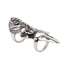 Gothic Red Rose Finger Armor at Spencer's